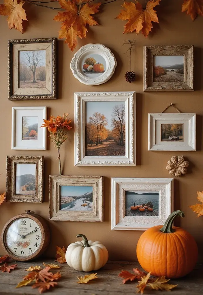 27 Dollar Tree Fall Decor DIY Craft Ideas on a Budget - 10. Fall-Themed Picture Frames