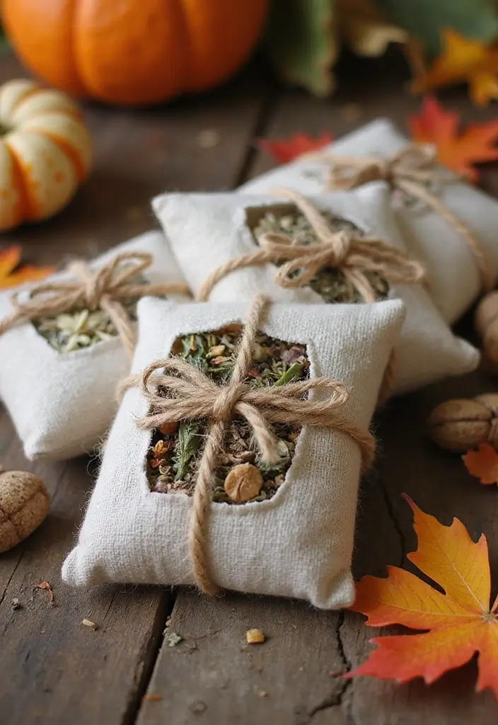 27 Dollar Tree Fall Decor DIY Craft Ideas on a Budget - 11. Pumpkin Spice Scented Sachets
