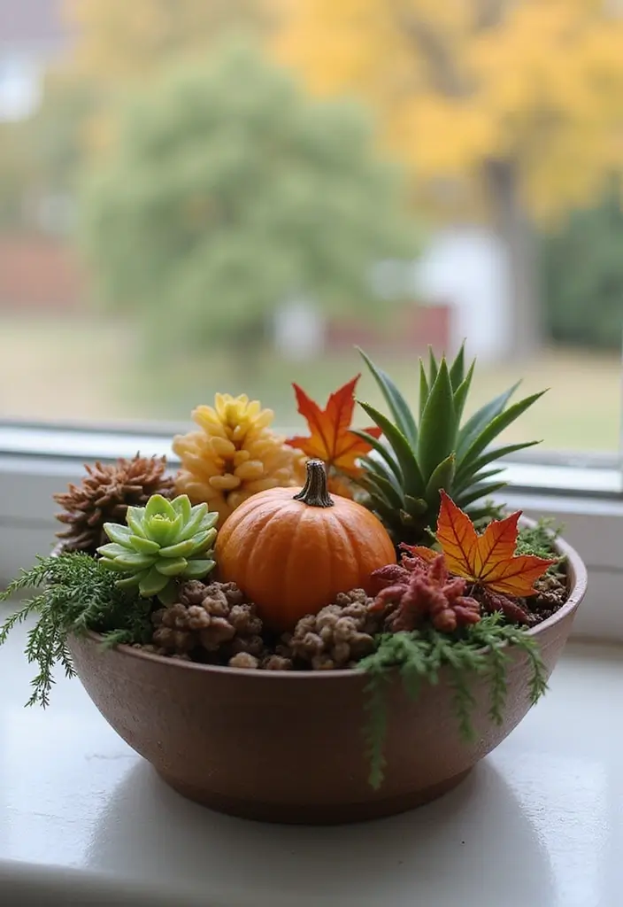 27 Dollar Tree Fall Decor DIY Craft Ideas on a Budget - 12. Autumn Fairy Garden