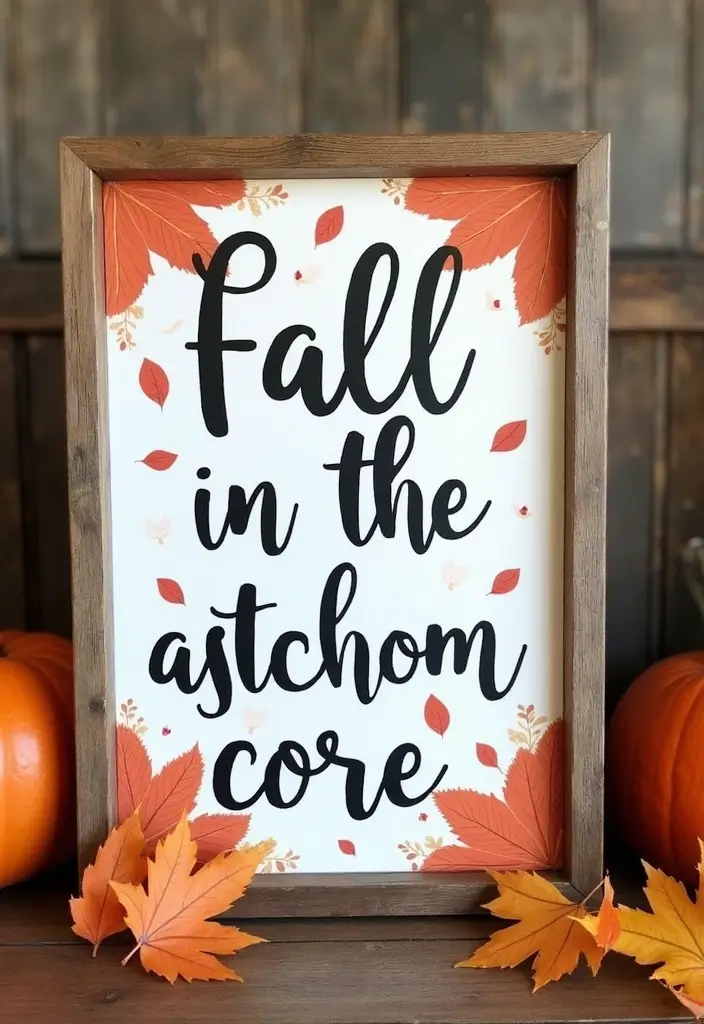 27 Dollar Tree Fall Decor DIY Craft Ideas on a Budget - 18. DIY Fall Sign
