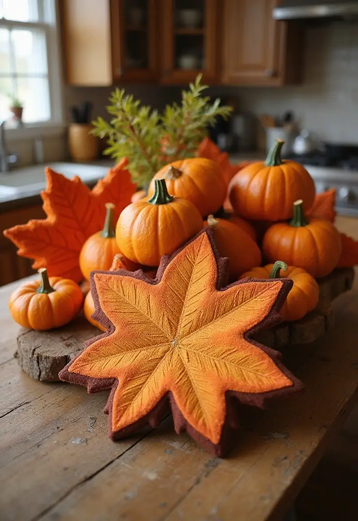 27 Dollar Tree Fall Decor DIY Craft Ideas on a Budget - 27. Seasonal Pot Holders