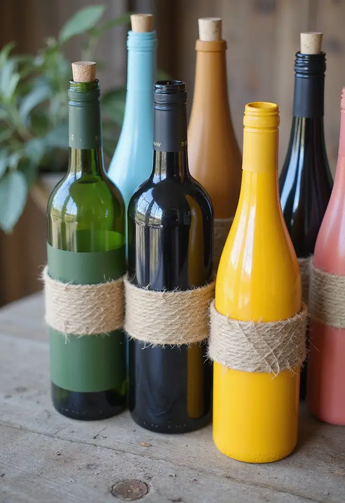 27 Dollar Tree Home Decor Ideas DIY Projects for Every Room - 4. Upcycled Wine Bottles