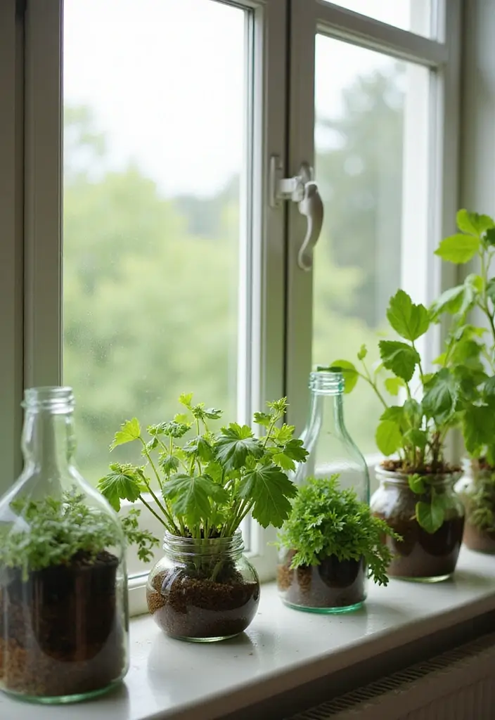 27 Easy DIY Crafts for Home Decor Anyone Can Try - 12. DIY Glass Bottle Planters