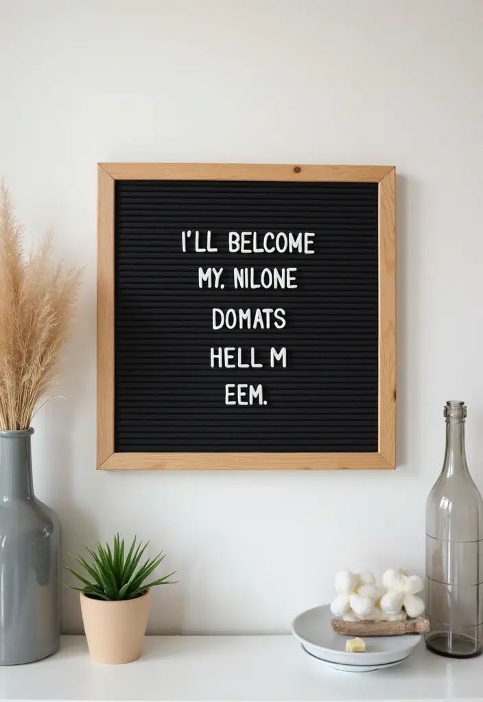 27 Easy DIY Crafts for Home Decor Anyone Can Try - 18. Felt Letter Board