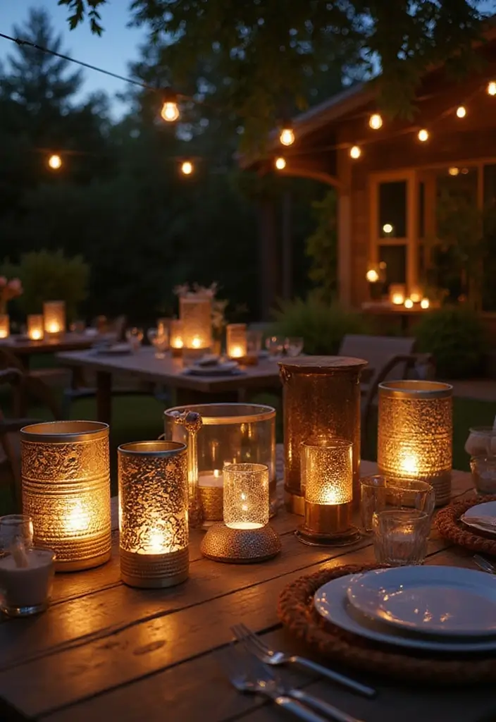 27 Easy DIY Crafts for Home Decor Anyone Can Try - 7. Tin Can Lanterns