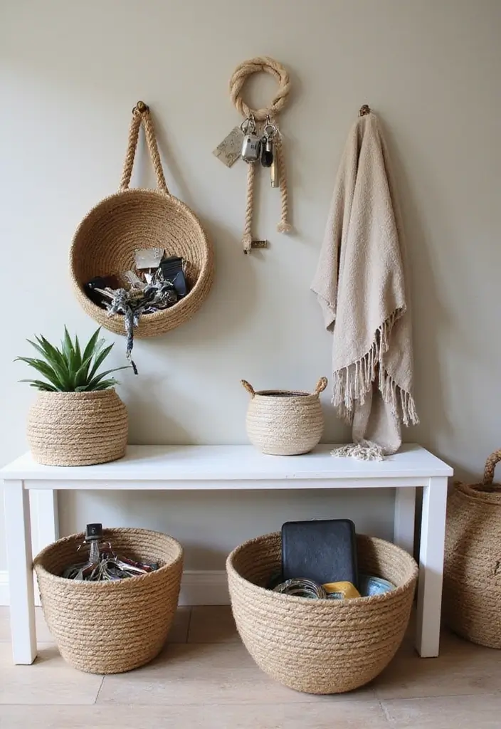 27 Easy DIY Crafts for Home Decor Anyone Can Try - 8. DIY Rope Bowls