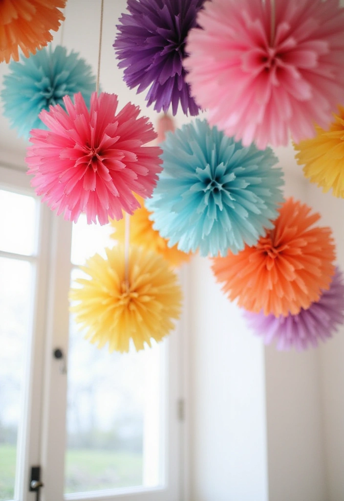 27 Paper Crafts Room Decor Easy DIY for Affordable Style - 7. DIY Paper Pom Poms