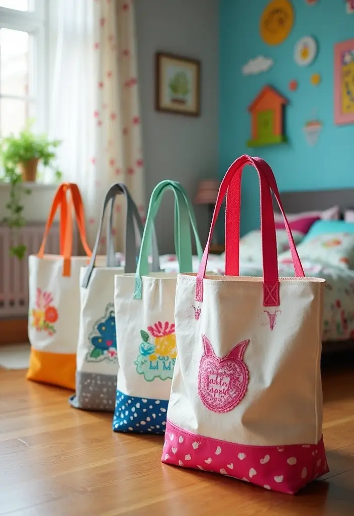 27 Room Decor Ideas DIY for Teens That Transform Their Space - 15. Personalized Tote Bags