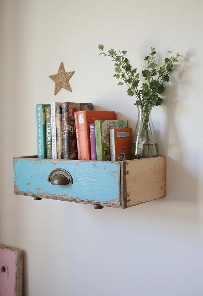27 Room Decor Ideas DIY for Teens That Transform Their Space - 17. Upcycled Drawer Shelves