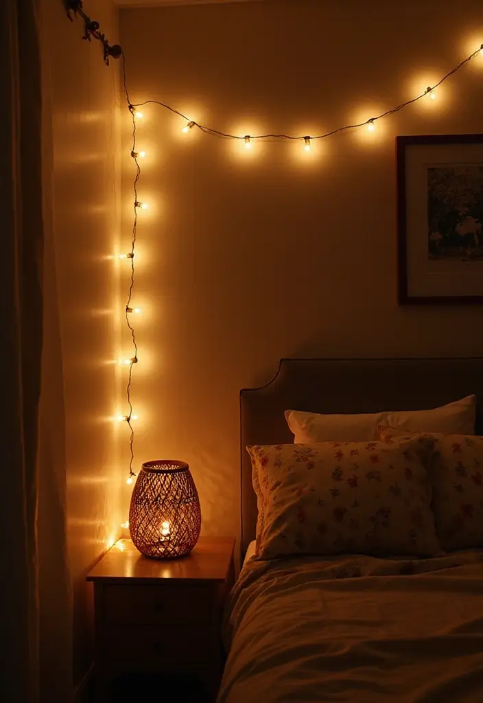 27 Simple Room Decor Ideas Easy DIY You’ll Love - 5. String Light Decor