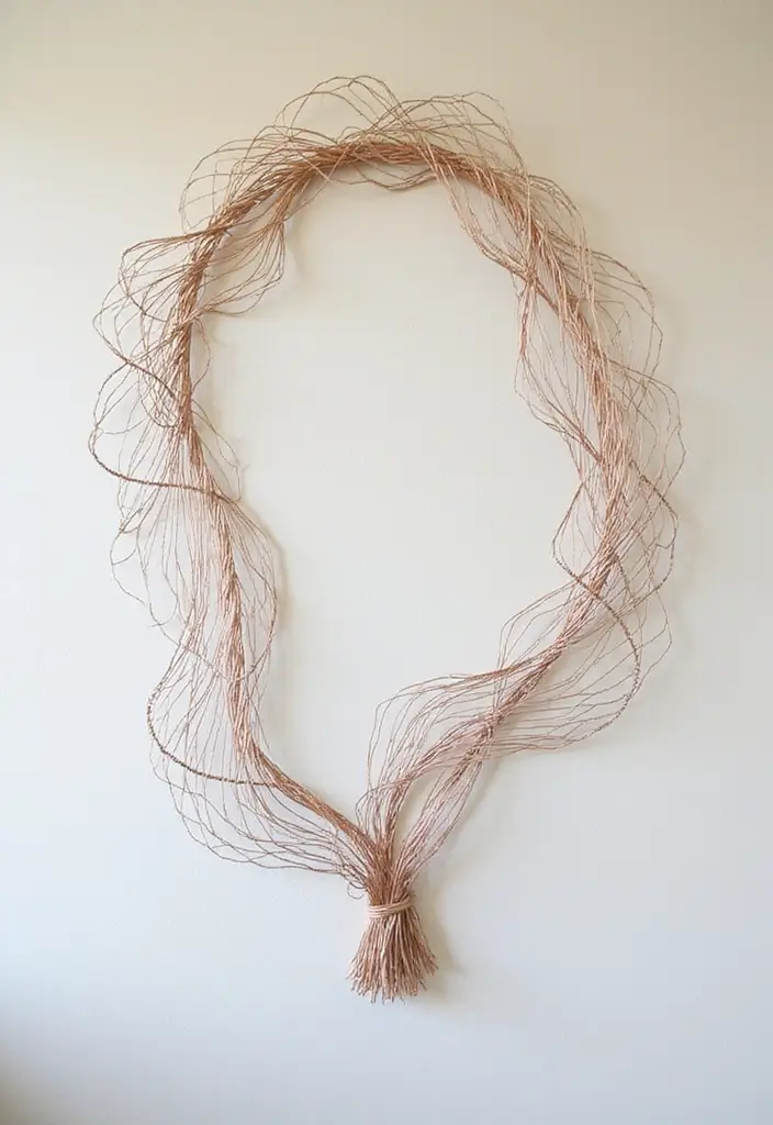 28 Easy DIY Room Decor Wall Art Craft Ideas for Every Style - 20. DIY Wire Wall Art