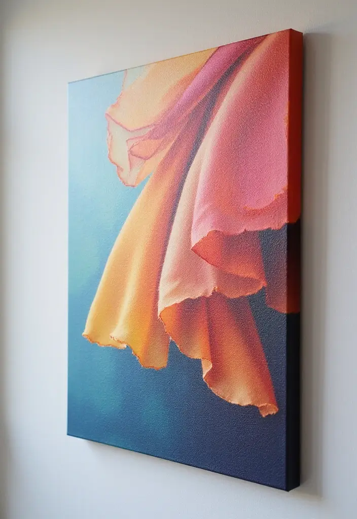 28 Easy DIY Room Decor Wall Art Craft Ideas for Every Style - 27. DIY Cloth Wrapped Canvas Art