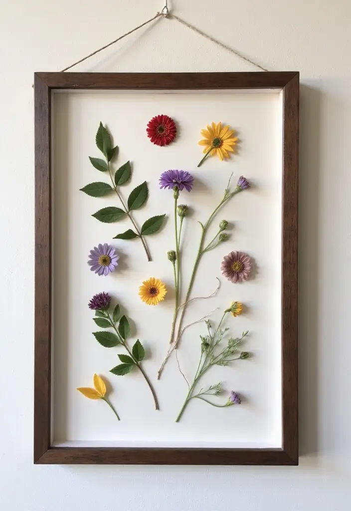 28 Easy DIY Room Decor Wall Art Craft Ideas for Every Style - 5. Botanical Prints from Your Own Garden