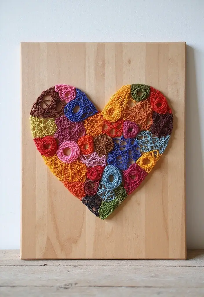 28 Easy DIY Room Decor Wall Art Craft Ideas for Every Style - 6. Colorful DIY String Art