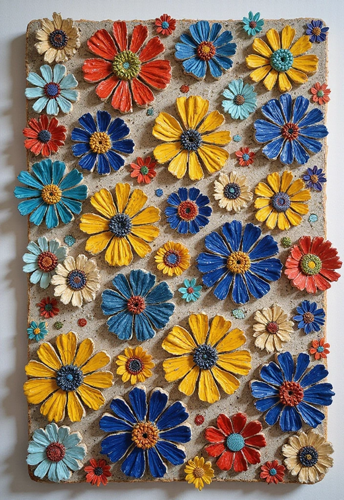28 Easy DIY Room Decor Wall Art Craft Ideas for Every Style - 8. Mosaic Wall Art from Recycled Ceramics