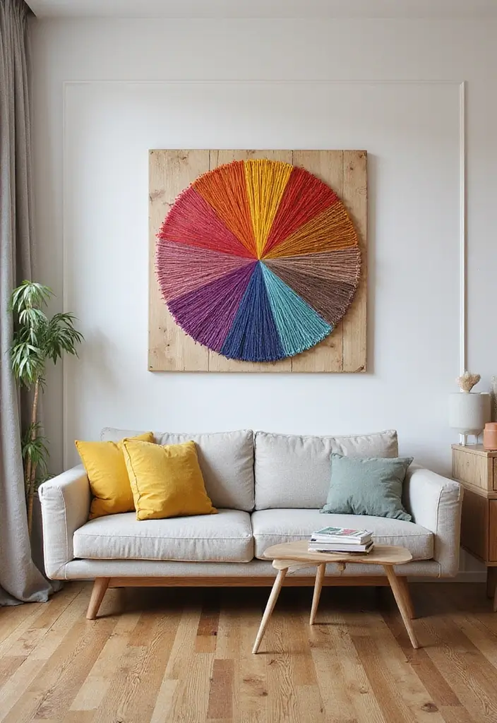 30 Cheap DIY Home Decor Easy Creative Ways to Refresh Your Space - 21. DIY String Art