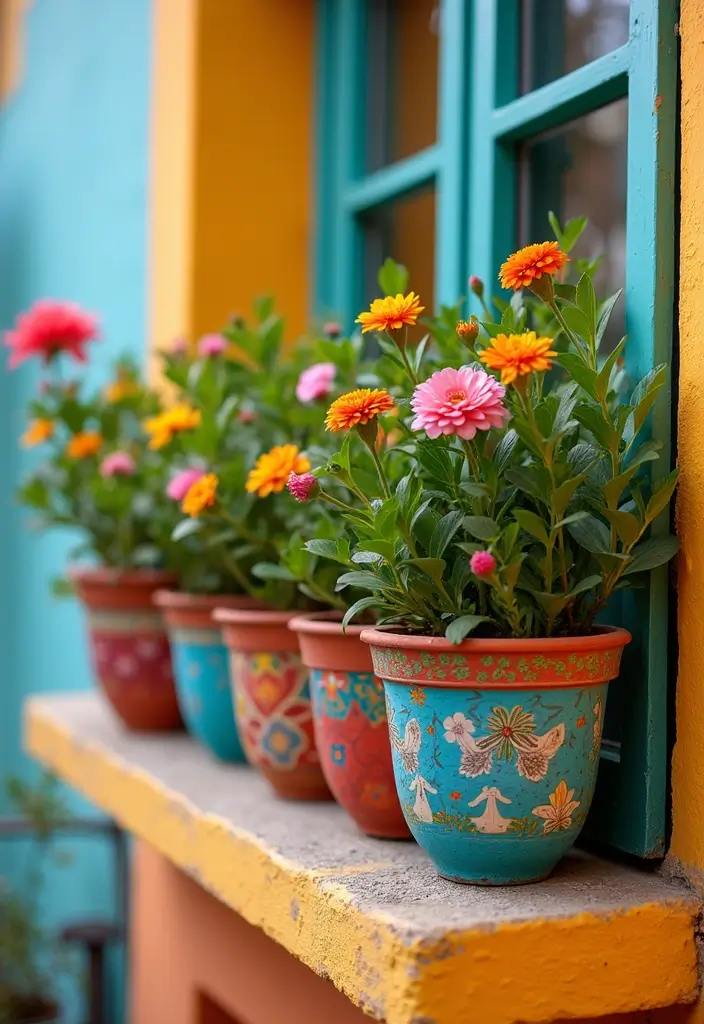 30 Cheap DIY Home Decor Easy Creative Ways to Refresh Your Space - 7. Painted Flower Pots