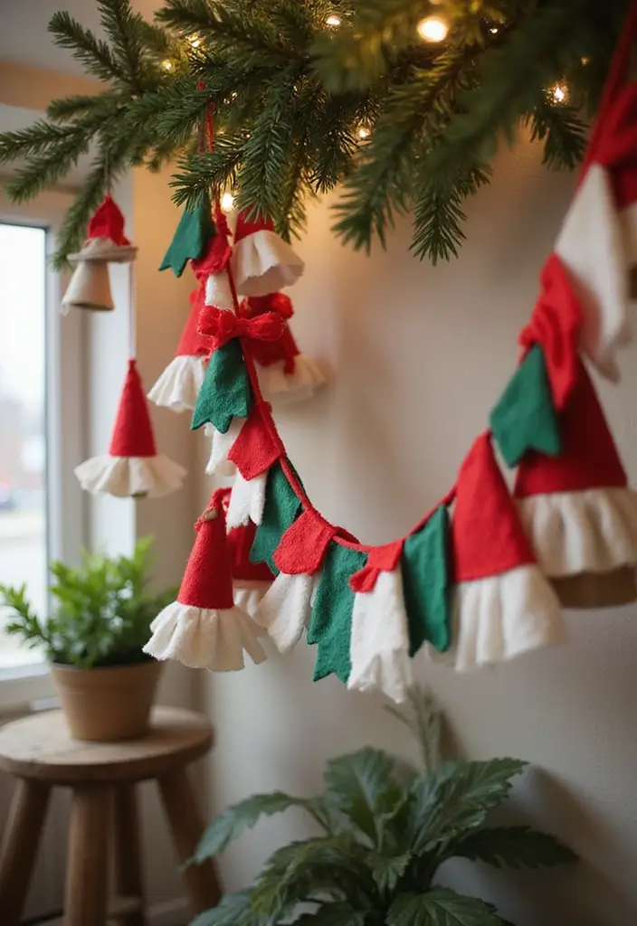 30 Christmas Party Decor Ideas Easy DIY for Magical Gatherings - 11. DIY Felt Christmas Banners