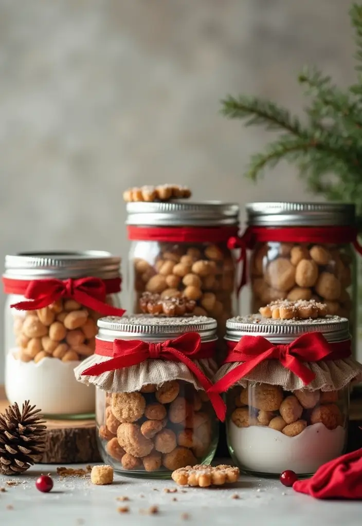 30 Christmas Party Decor Ideas Easy DIY for Magical Gatherings - 22. Simple Holiday Jar Gifts