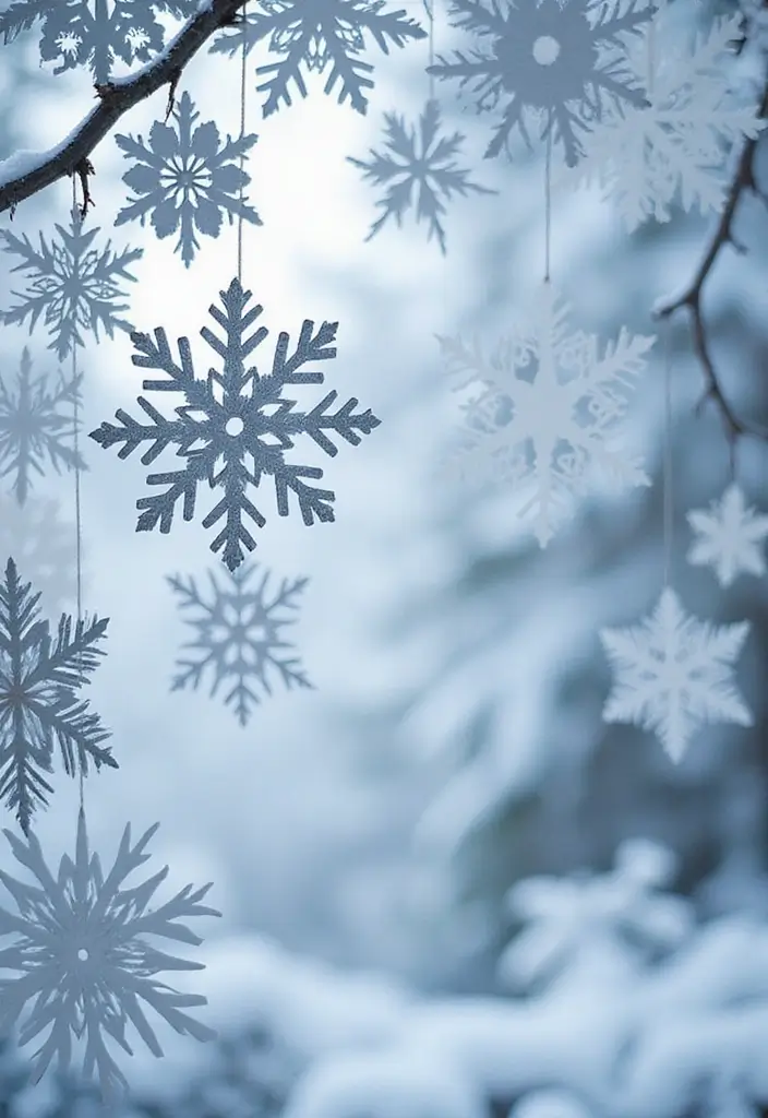 30 Christmas Party Decor Ideas Easy DIY for Magical Gatherings - 5. Handmade Snowflakes from Recycled Paper