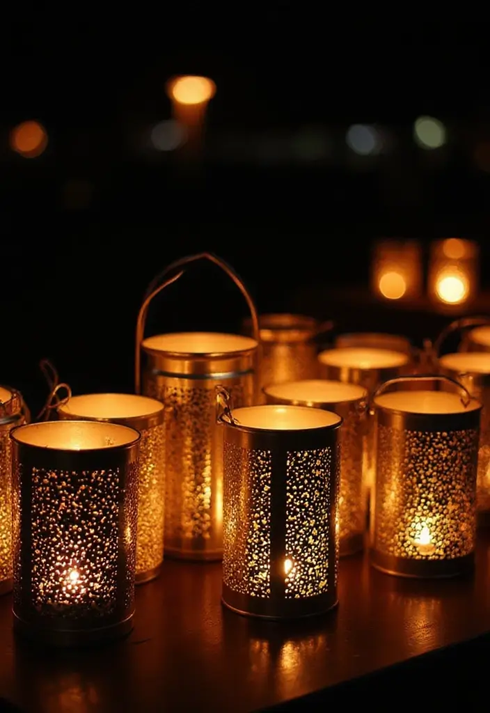 30 DIY Arts and Crafts for Adults: Home Decor Fun Projects to Brighten Your Space - 10. Upcycled Tin Can Lanterns