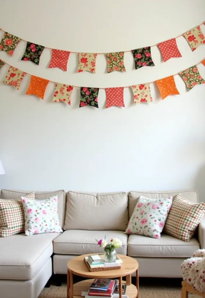 30 DIY Arts and Crafts for Adults: Home Decor Fun Projects to Brighten Your Space - 20. DIY Fabric Garlands