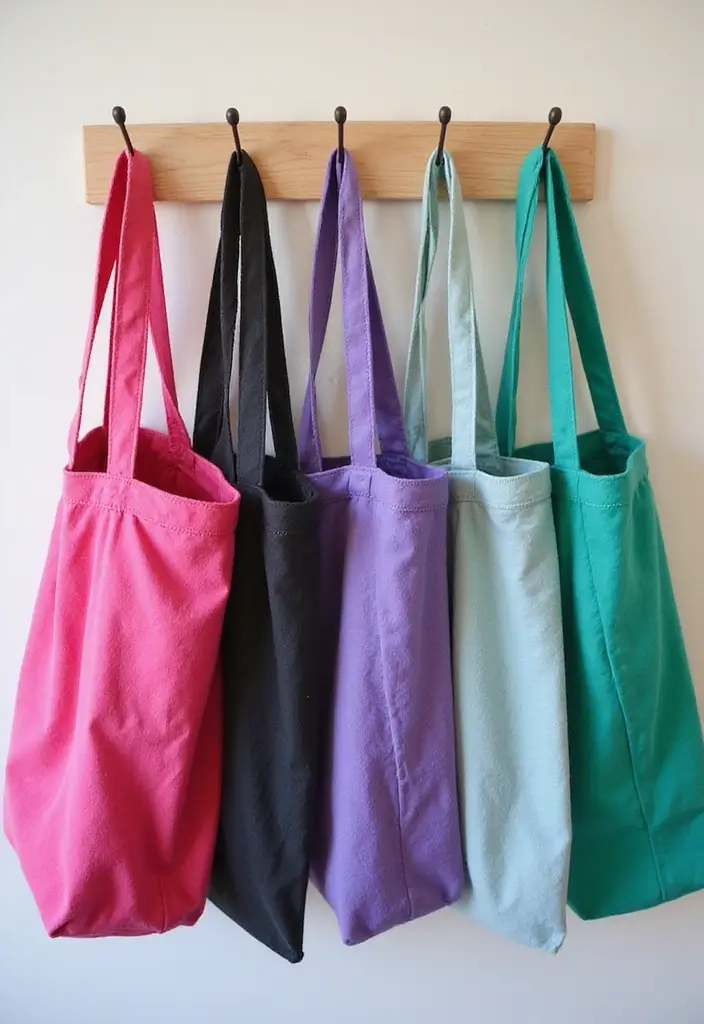 30 DIY Arts and Crafts for Adults: Home Decor Fun Projects to Brighten Your Space - 23. Upcycled T-Shirt Tote Bags