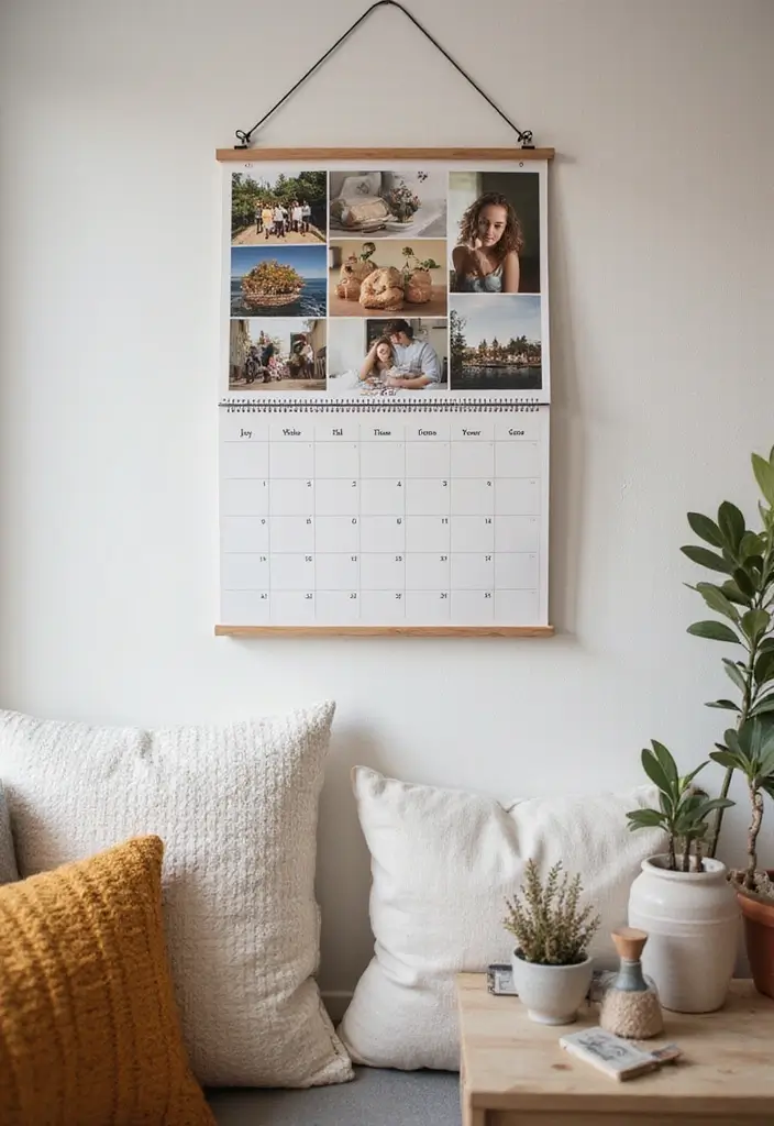 30 DIY Arts and Crafts for Adults: Home Decor Fun Projects to Brighten Your Space - 24. DIY Personalized Wall Calendar