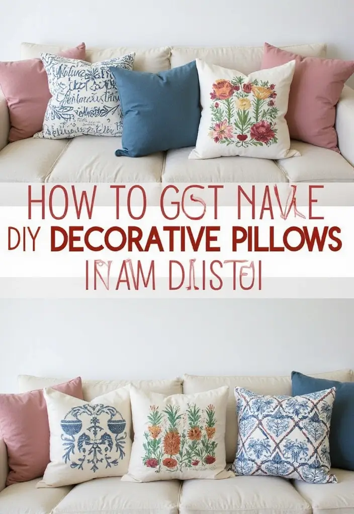 30 DIY Arts and Crafts for Adults: Home Decor Fun Projects to Brighten Your Space - 29. DIY Decorative Pillows