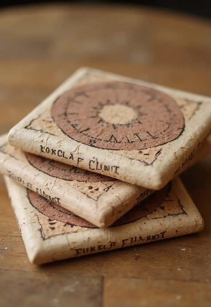 30 DIY Arts and Crafts for Adults: Home Decor Fun Projects to Brighten Your Space - 3. Wine Cork Coasters