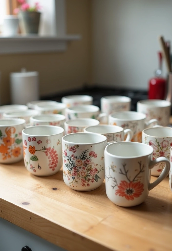 30 DIY Arts and Crafts for Adults: Home Decor Fun Projects to Brighten Your Space - 7. Decorative Mugs with Sharpies