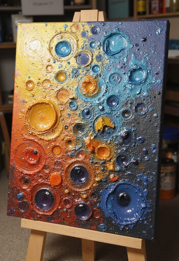 30 DIY Canvas Art Easy Wall Decor You Can Paint at Home - 14. Canvas Dipping