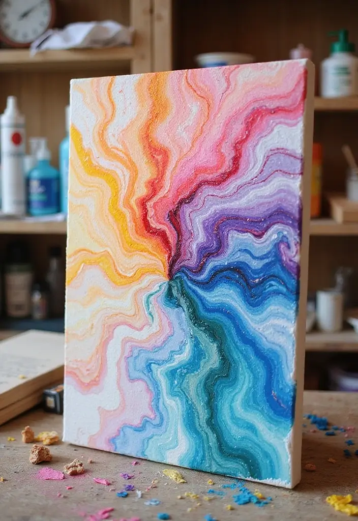 30 DIY Canvas Art Easy Wall Decor You Can Paint at Home - 17. Artistic Pouring Techniques