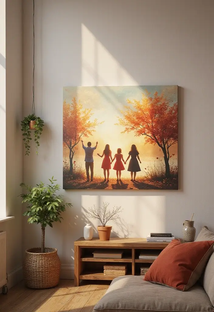 30 DIY Canvas Art Easy Wall Decor You Can Paint at Home - 24. Personal Family Portraits