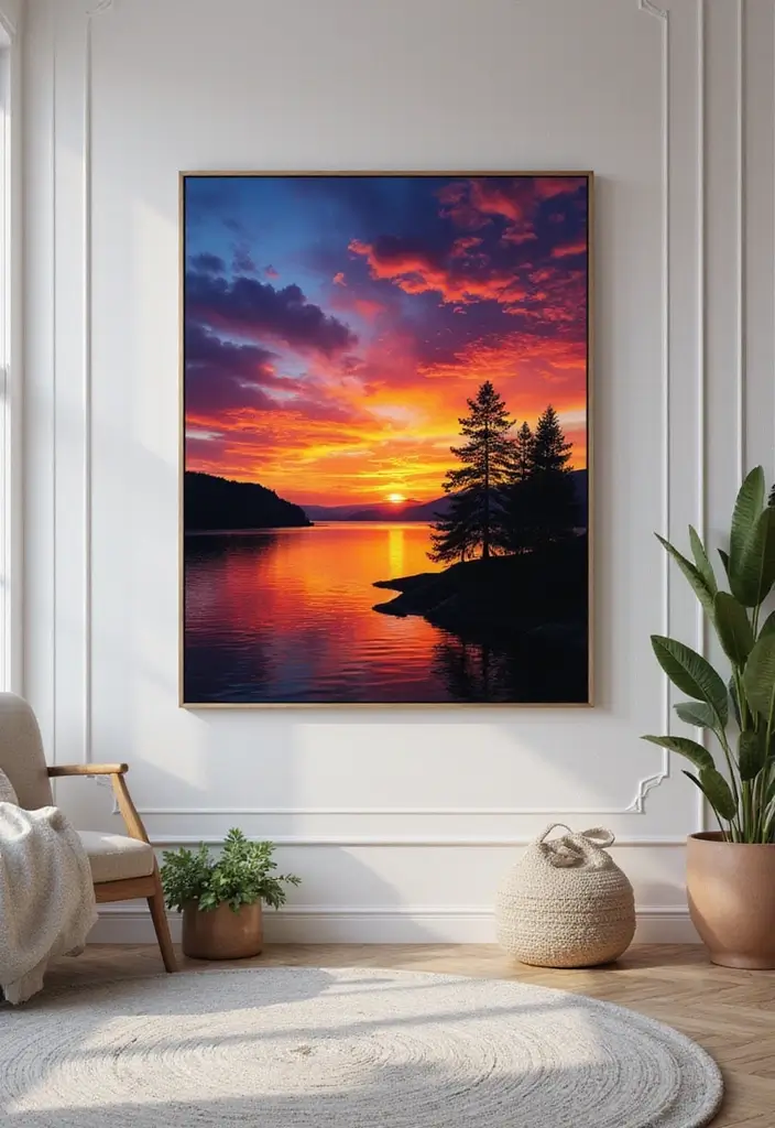 30 DIY Canvas Art Easy Wall Decor You Can Paint at Home - 26. Landscape Silhouette