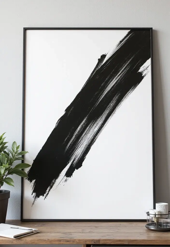 30 DIY Canvas Art Easy Wall Decor You Can Paint at Home - 3. Minimalist Black and White Art
