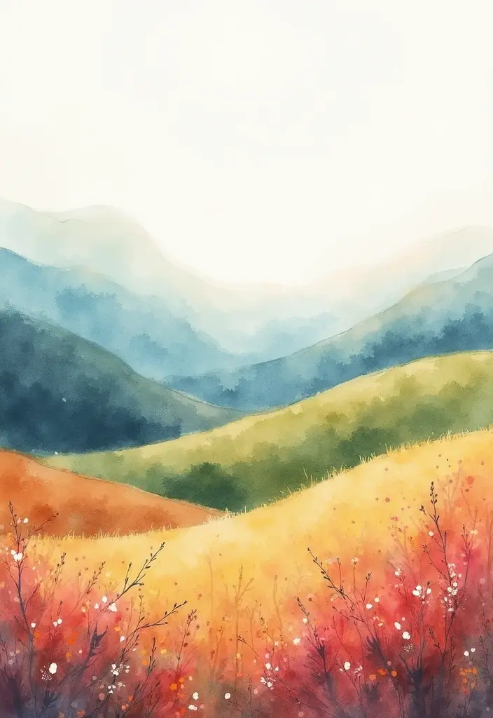 30 DIY Canvas Art Easy Wall Decor You Can Paint at Home - 4. Nature-Inspired Watercolor