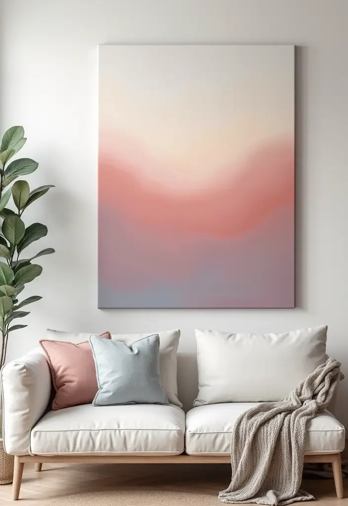 30 DIY Canvas Art Easy Wall Decor You Can Paint at Home - 6. Dreamy Ombre Effects