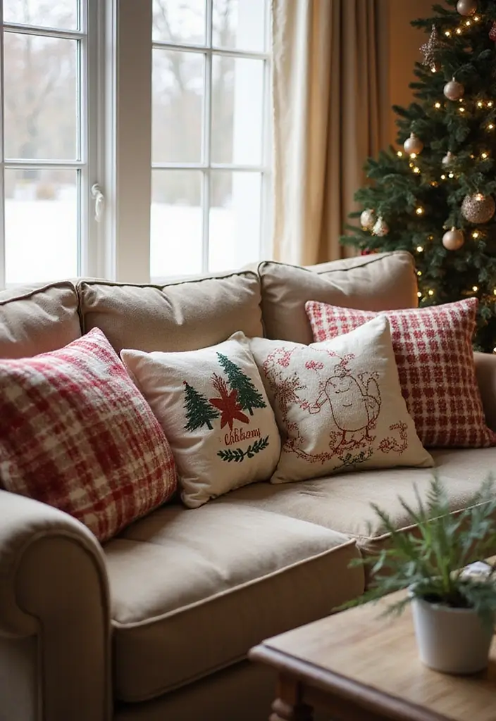 30 DIY Christmas Decorations for Home Decor Full of Holiday Spirit - 22. Handmade Holiday Pillows
