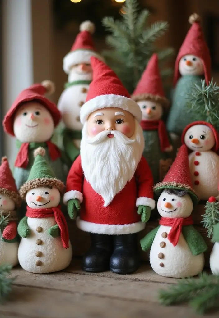 30 DIY Christmas Decorations for Home Decor Full of Holiday Spirit - 26. Paper Mache Christmas Figures