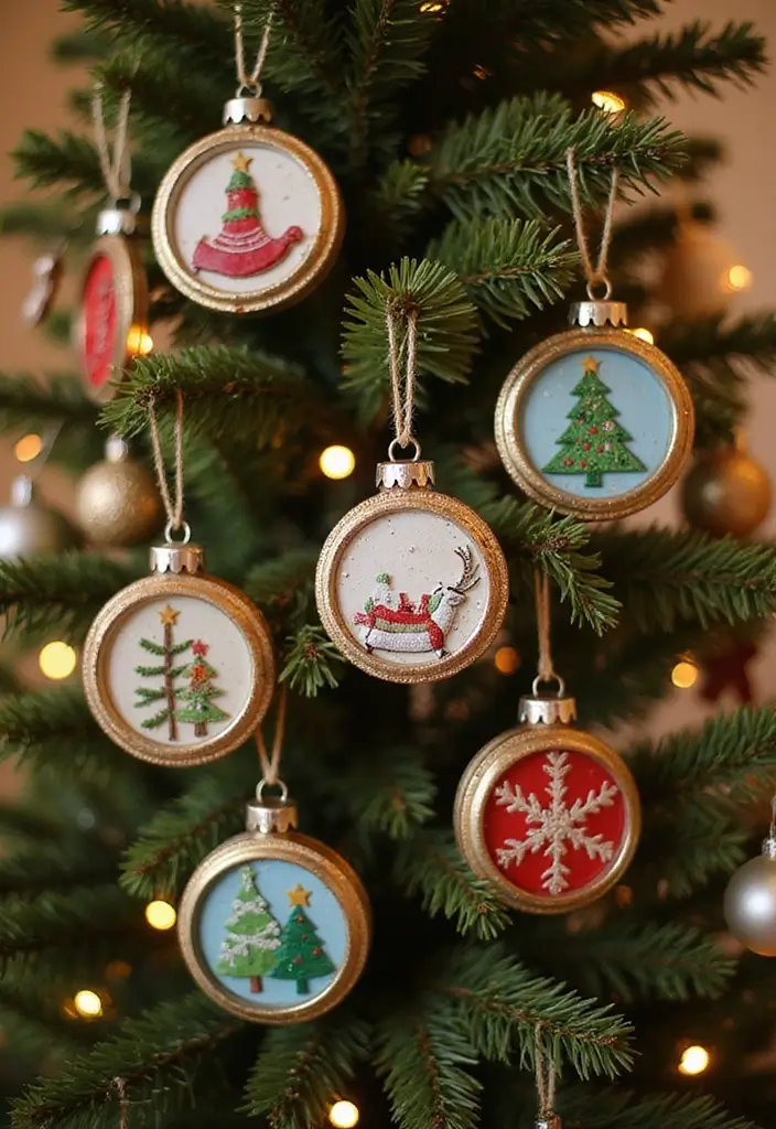 30 DIY Christmas Decorations for Home Decor Full of Holiday Spirit - 29. Jar Lid Ornaments