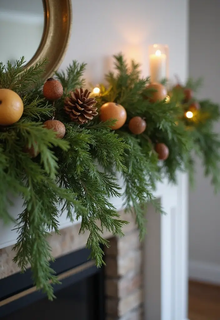 30 DIY Christmas Decorations for Home Decor Full of Holiday Spirit - 9. Natural Garland