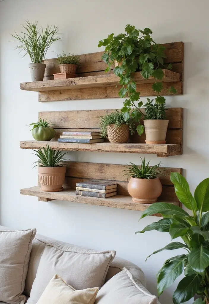 30 DIY Easy Room Decor Simple Craft Ideas for Beginners - 14. Upcycled Pallet Shelves