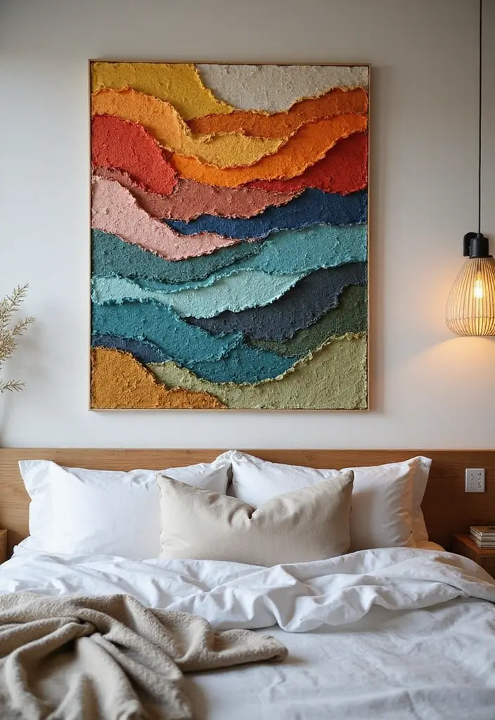 30 DIY Home Decor Easy Bedroom Craft Ideas for a Cozy Vibe - 10. Eco-Friendly Fabric Wall Art