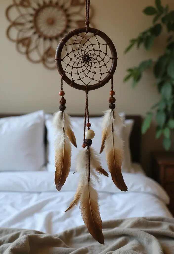30 DIY Home Decor Easy Bedroom Craft Ideas for a Cozy Vibe - 14. DIY Dreamcatcher