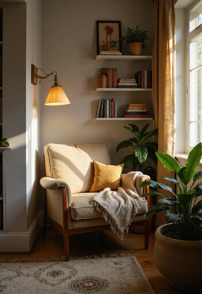 30 DIY Home Decor Easy Bedroom Craft Ideas for a Cozy Vibe - 26. Cozy Corner Reading Nook