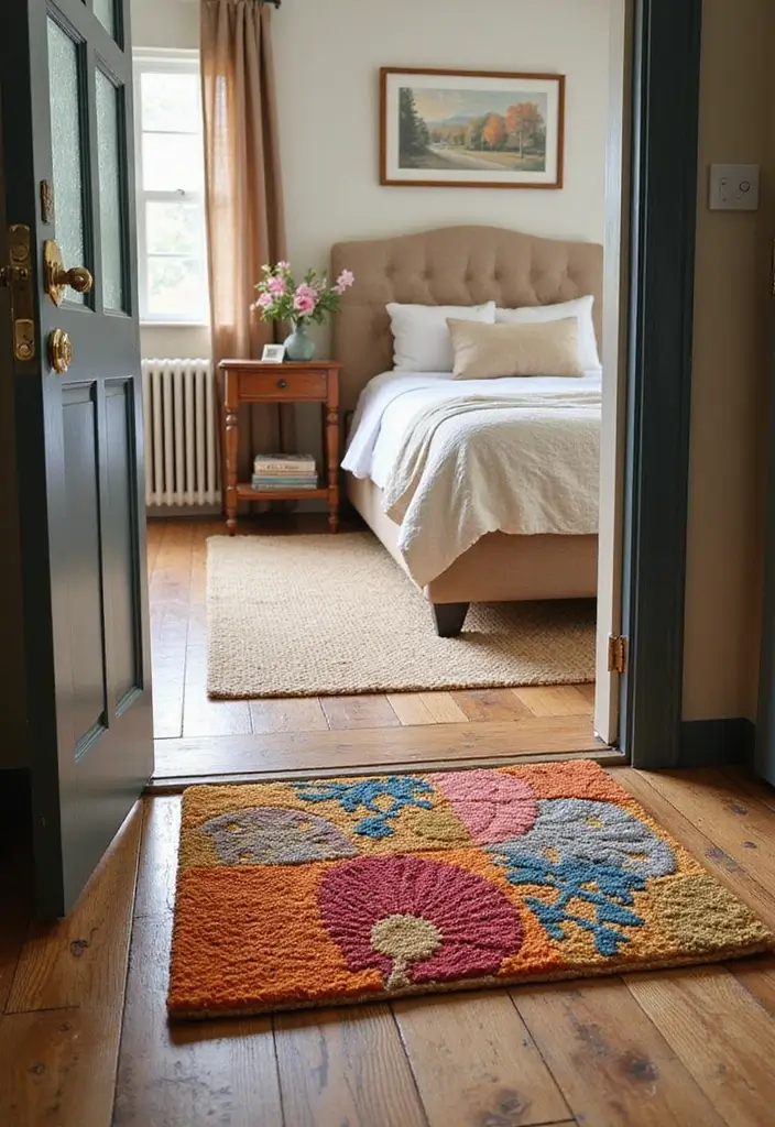 30 DIY Home Decor Easy Bedroom Craft Ideas for a Cozy Vibe - 27. Customized Doormat