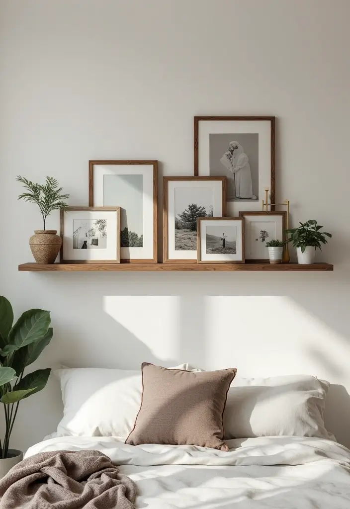 30 DIY Home Decor Easy Bedroom Craft Ideas for a Cozy Vibe - 28. DIY Photo Ledge