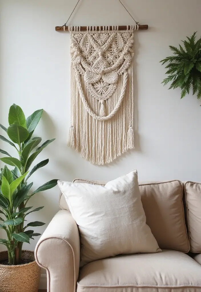 30 DIY Living Room Decor on a Budget That Looks High-End - 1. Macrame Wall Hangings