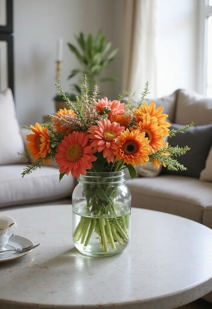 30 DIY Living Room Decor on a Budget That Looks High-End - 14. Stylish DIY Table Centerpieces